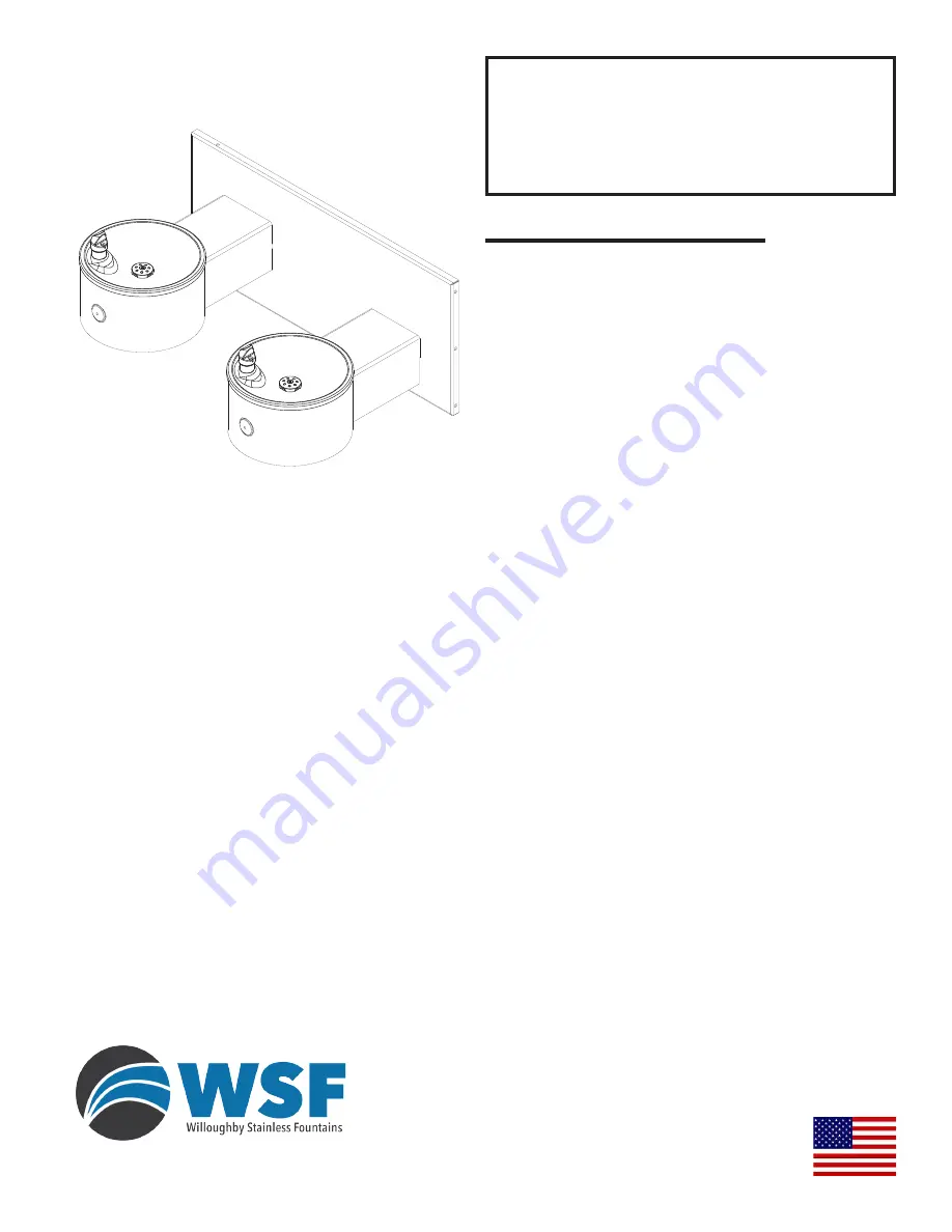 WSF WODF-2WM Series Installation & Operation Manual Download Page 1