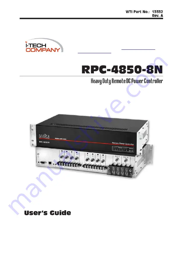 WTI RPC-4850-8 User Manual Download Page 1