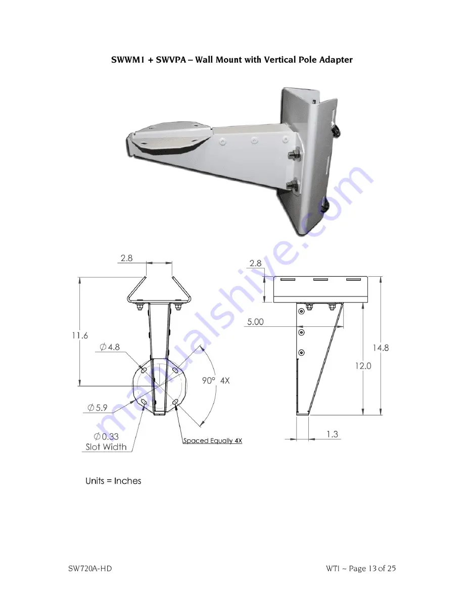 WTI Sidewinder SW720A-HD Installation And Operation Manual Download Page 13