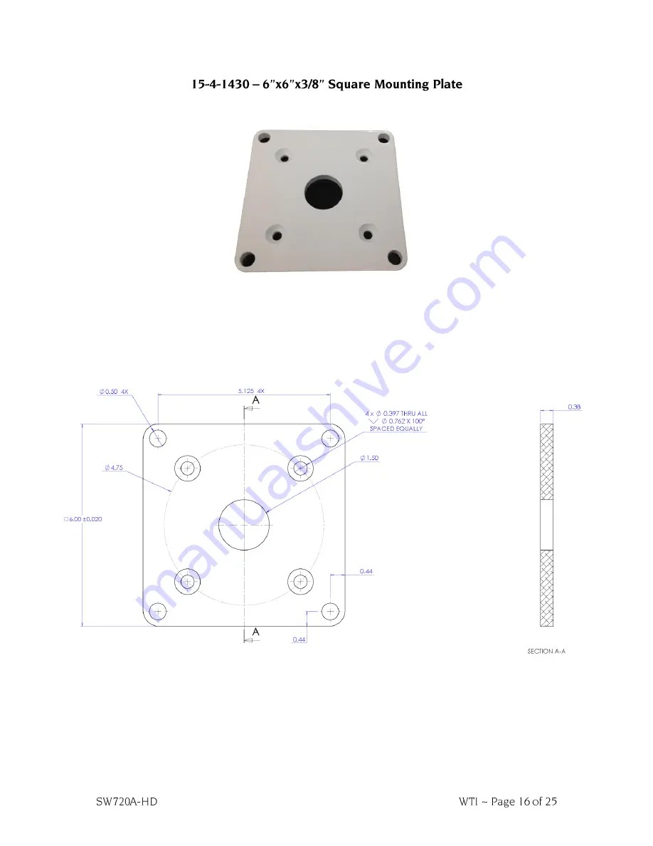 WTI Sidewinder SW720A-HD Installation And Operation Manual Download Page 16