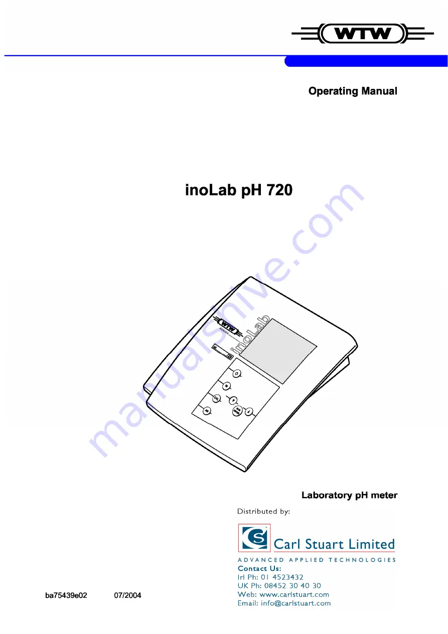 wtw inoLab pH 720 Скачать руководство пользователя страница 1