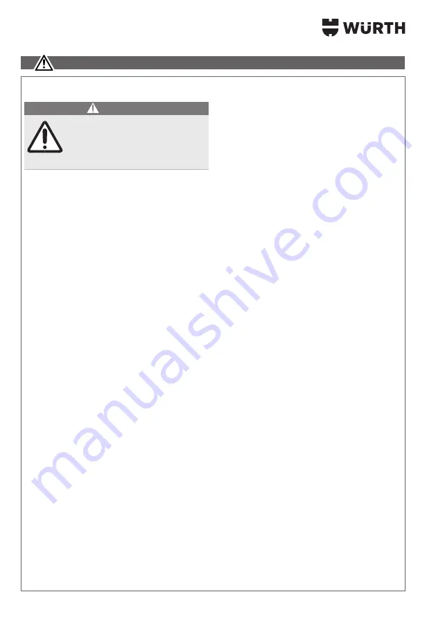 Würth 0510 955 604 Operating Instructions Manual Download Page 90