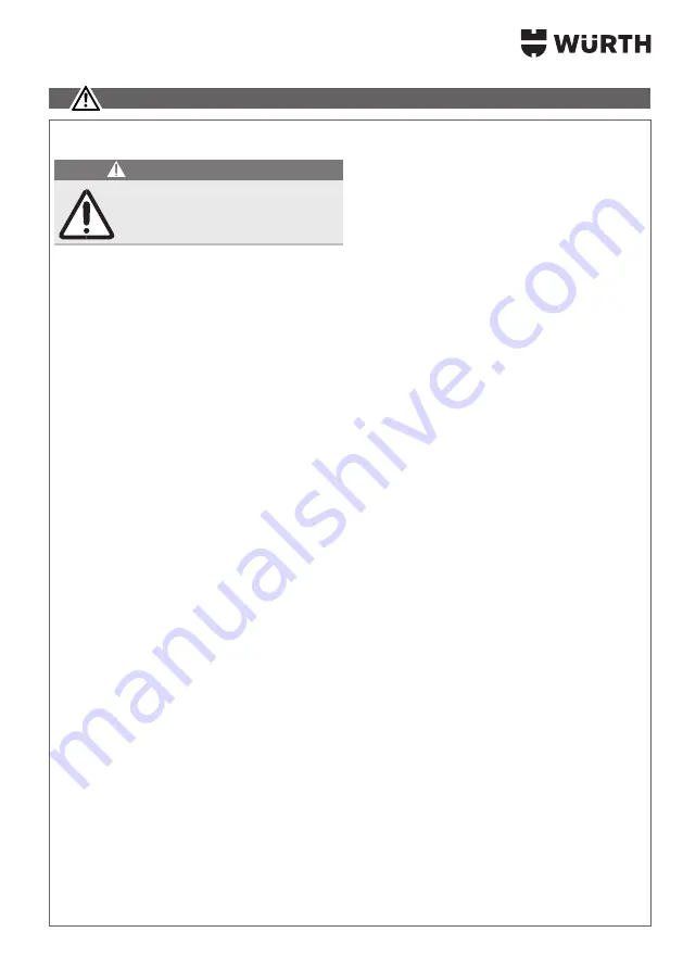 Würth 0510 955 604 Operating Instructions Manual Download Page 97