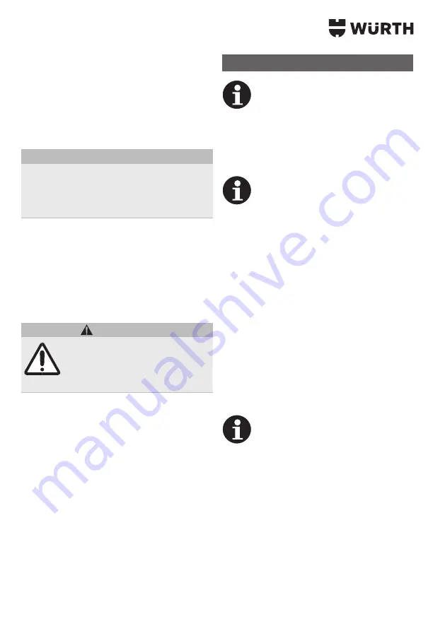 Würth 0510 955 604 Operating Instructions Manual Download Page 128