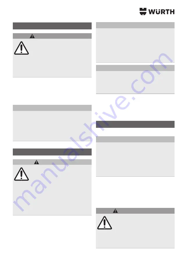 Würth 0510 955 604 Operating Instructions Manual Download Page 169