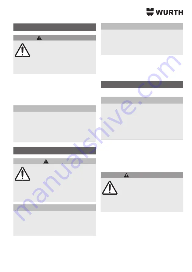 Würth 0510 955 604 Operating Instructions Manual Download Page 183