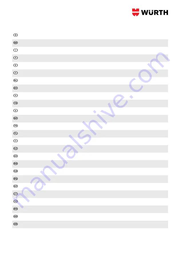 Würth 0510 955 800 Operation Manual Download Page 4