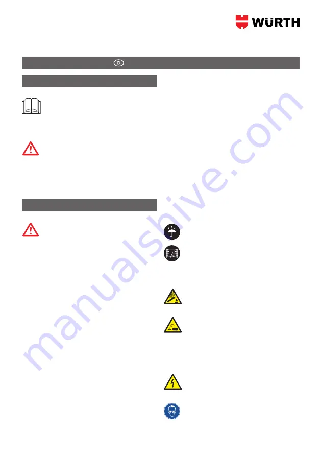 Würth 0510 955 800 Operation Manual Download Page 5