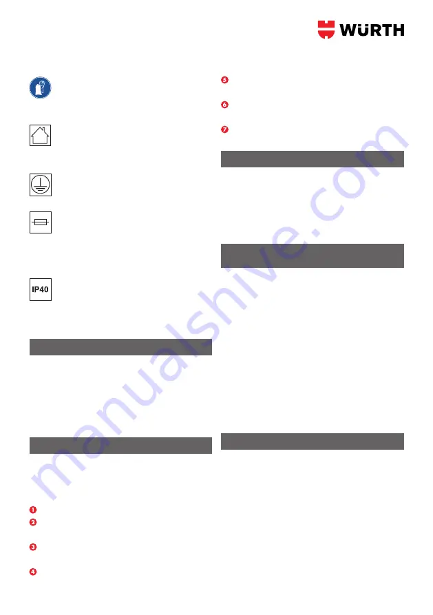 Würth 0510 955 800 Operation Manual Download Page 18