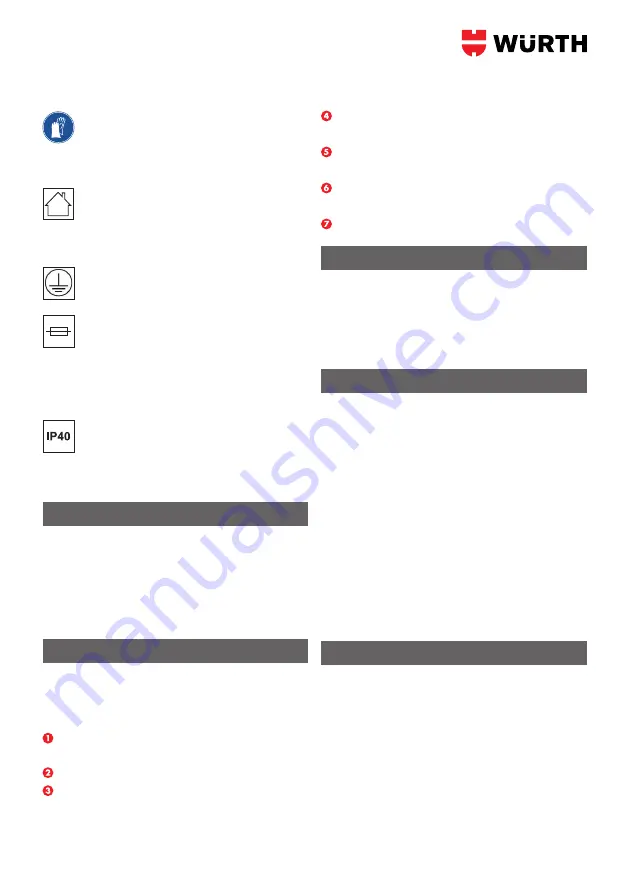 Würth 0510 955 800 Operation Manual Download Page 50