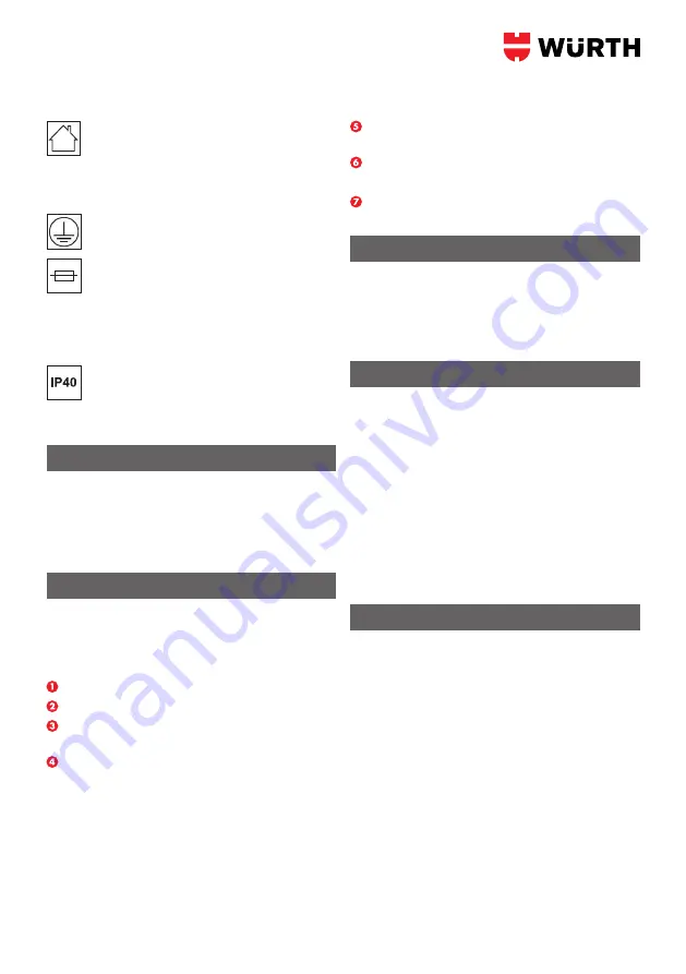 Würth 0510 955 800 Operation Manual Download Page 54