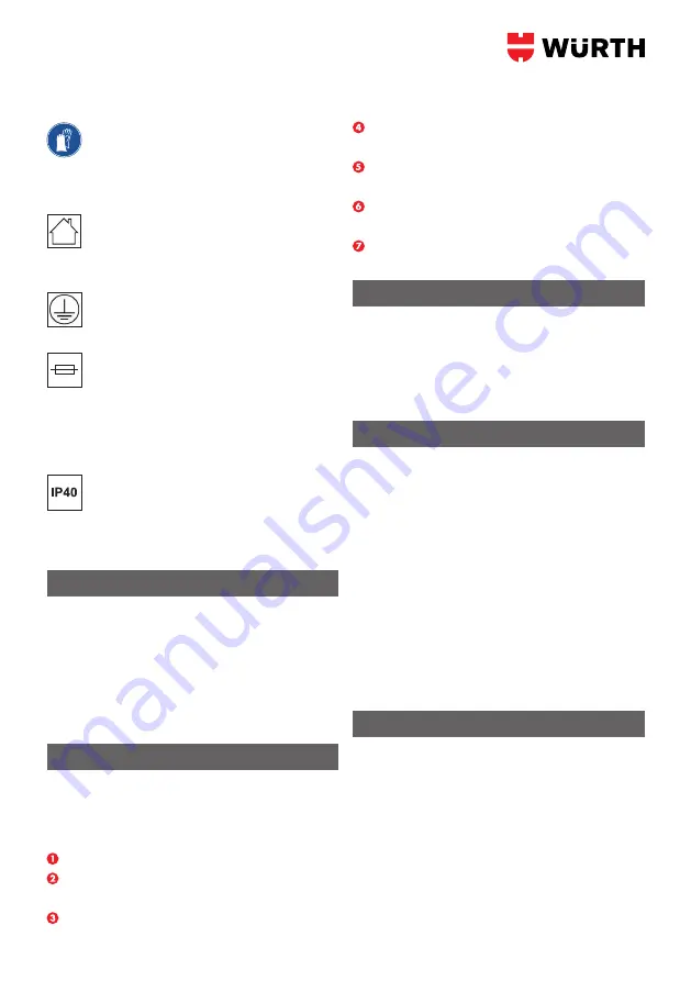 Würth 0510 955 800 Operation Manual Download Page 58