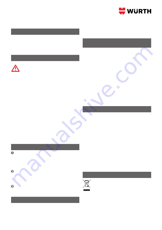 Würth 0510 955 800 Operation Manual Download Page 83