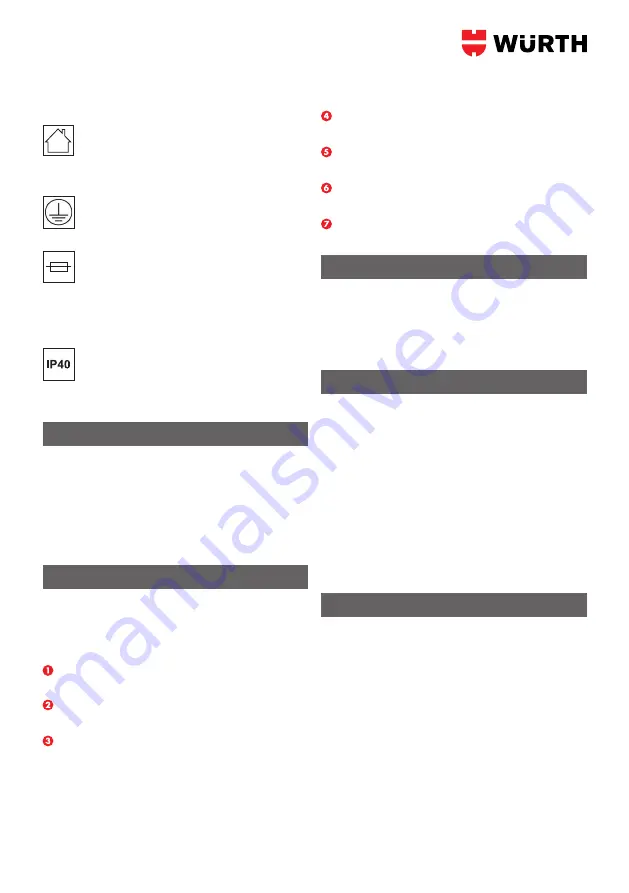 Würth 0510 955 800 Operation Manual Download Page 90