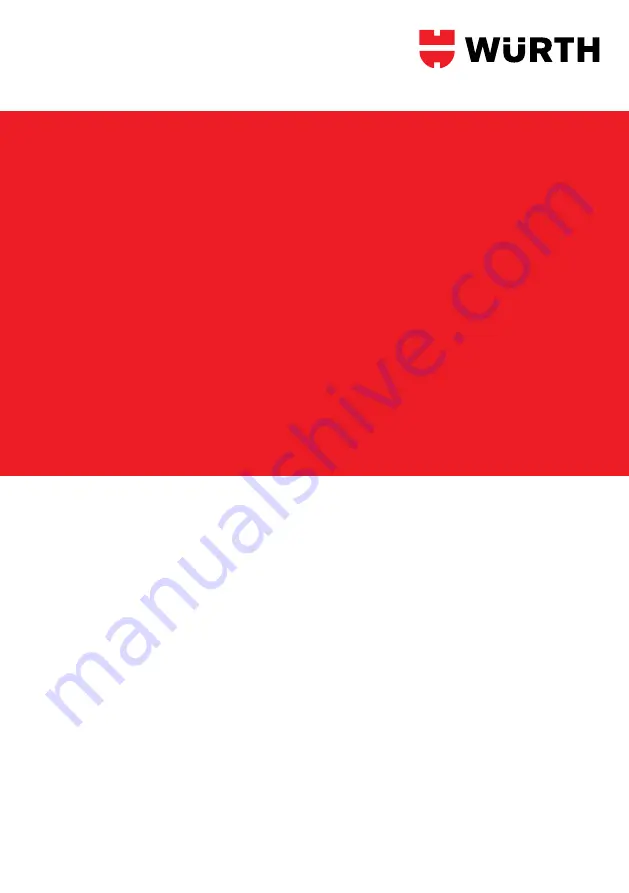 Würth 0510 955 800 Operation Manual Download Page 109