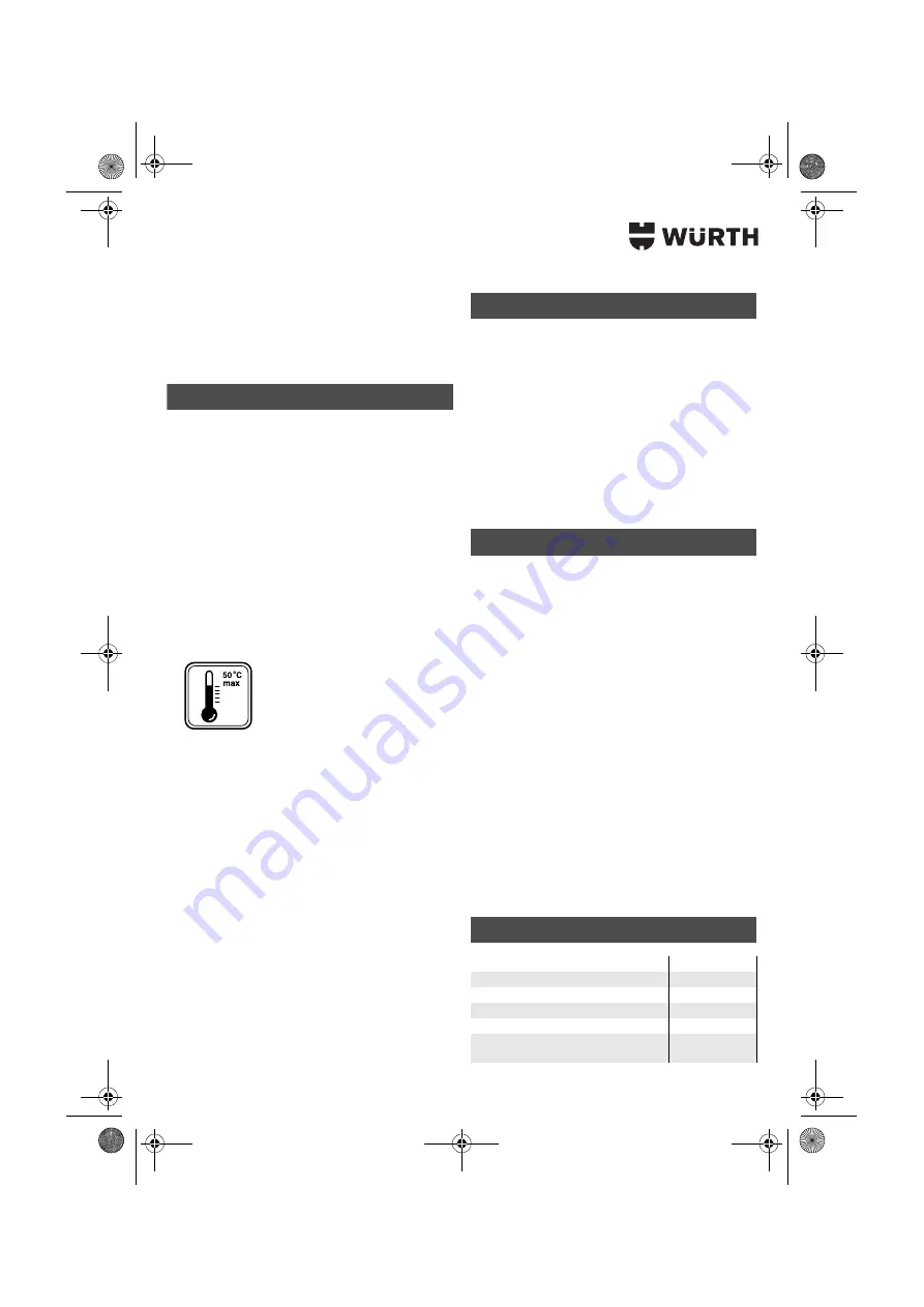 Würth 0700 622 X Скачать руководство пользователя страница 7