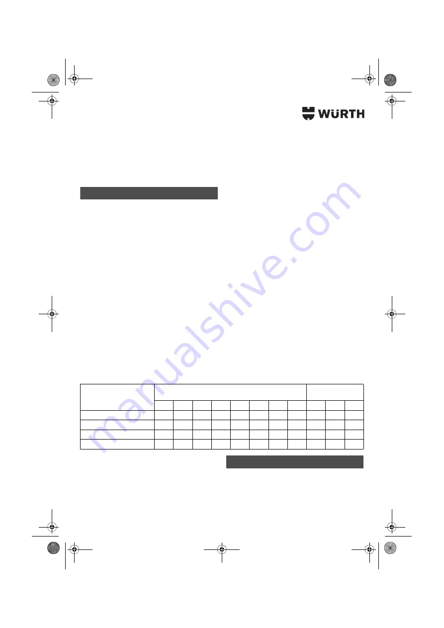 Würth 0700 622 X Скачать руководство пользователя страница 39