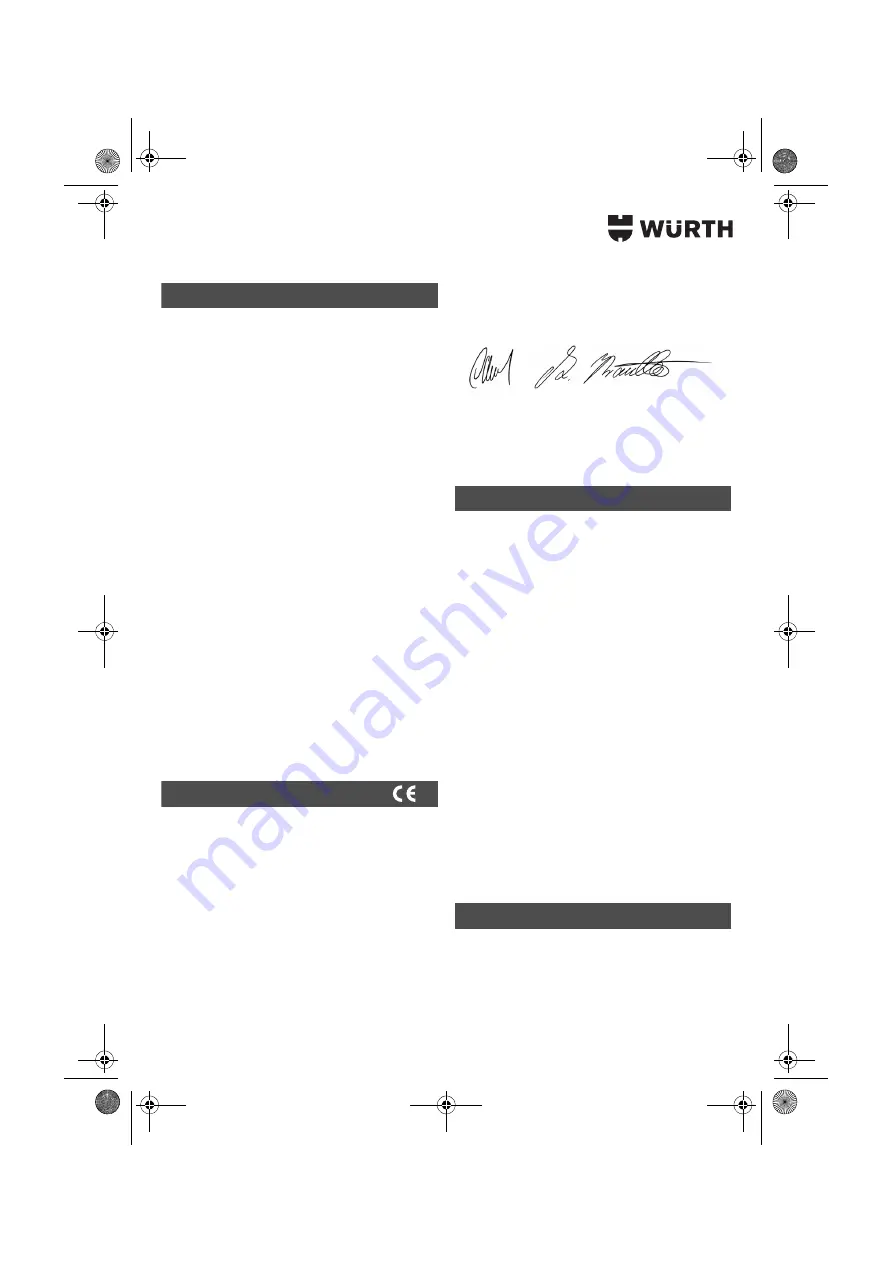 Würth 0700 622 X Скачать руководство пользователя страница 44