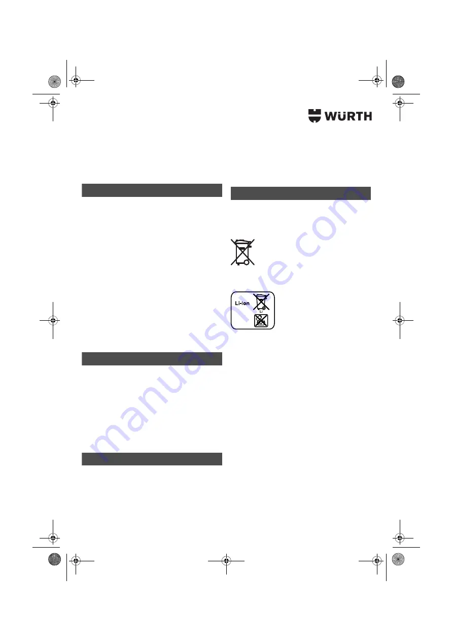 Würth 0700 622 X Скачать руководство пользователя страница 66