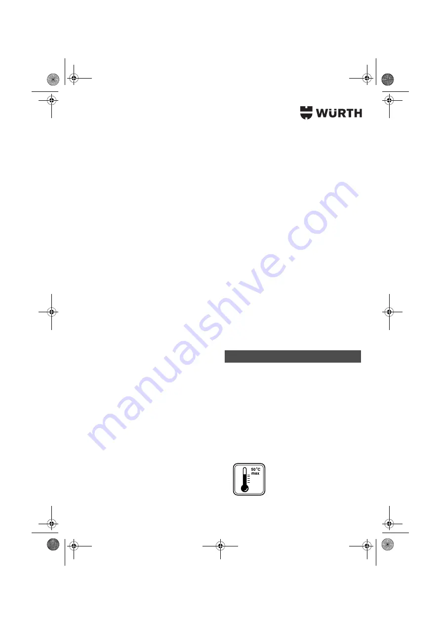 Würth 0700 622 X Translation Of The Original Operating Instructions Download Page 68