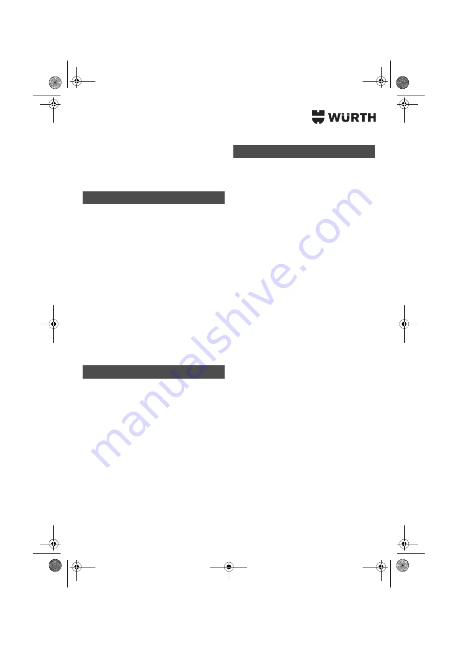 Würth 0700 622 X Translation Of The Original Operating Instructions Download Page 118