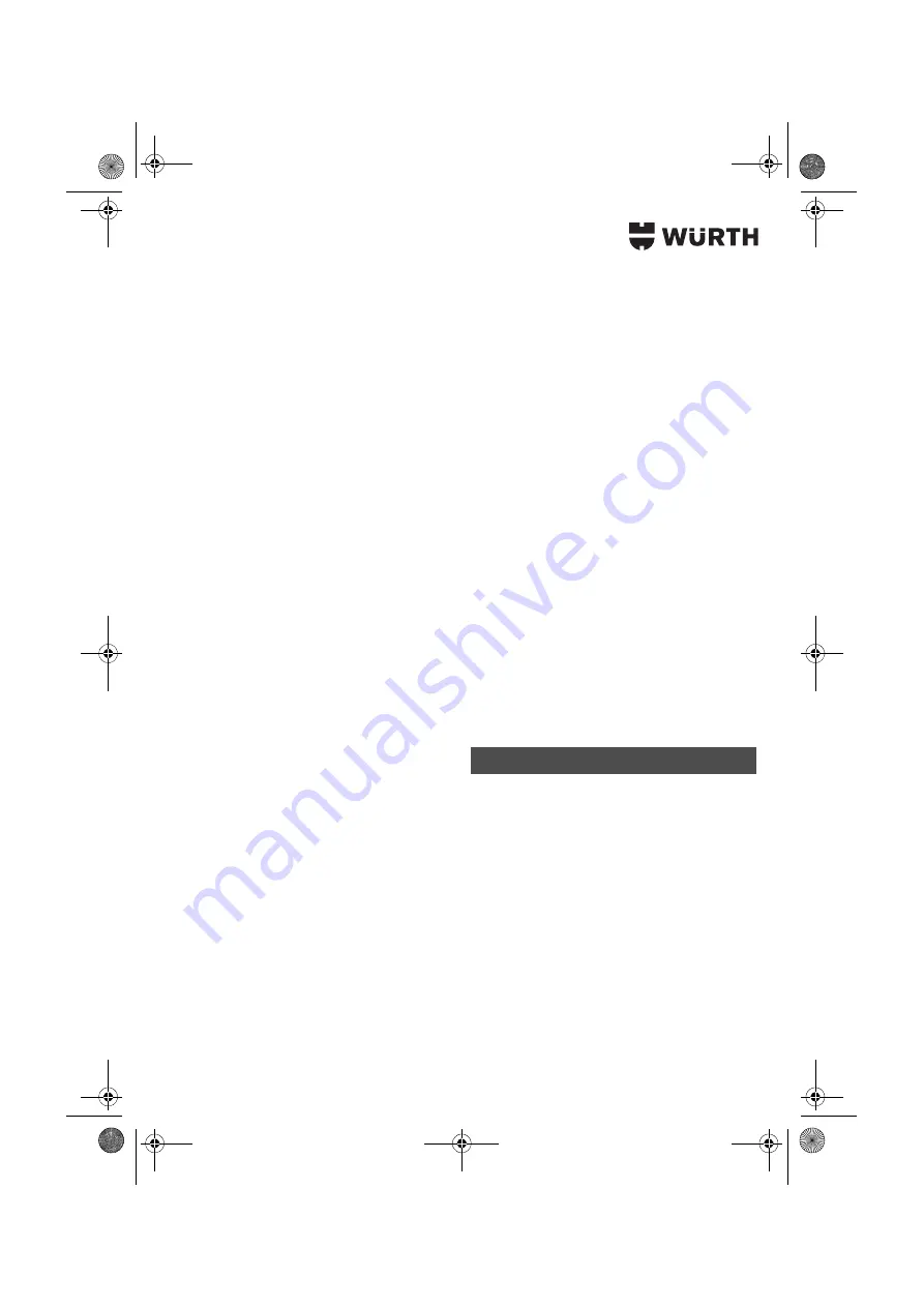 Würth 0700 622 X Translation Of The Original Operating Instructions Download Page 130