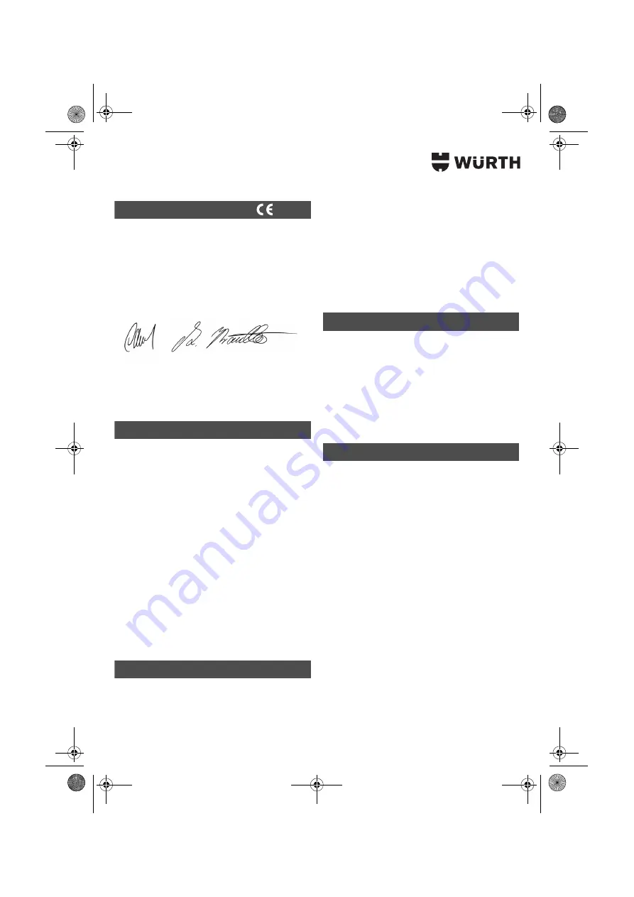 Würth 0700 622 X Скачать руководство пользователя страница 147