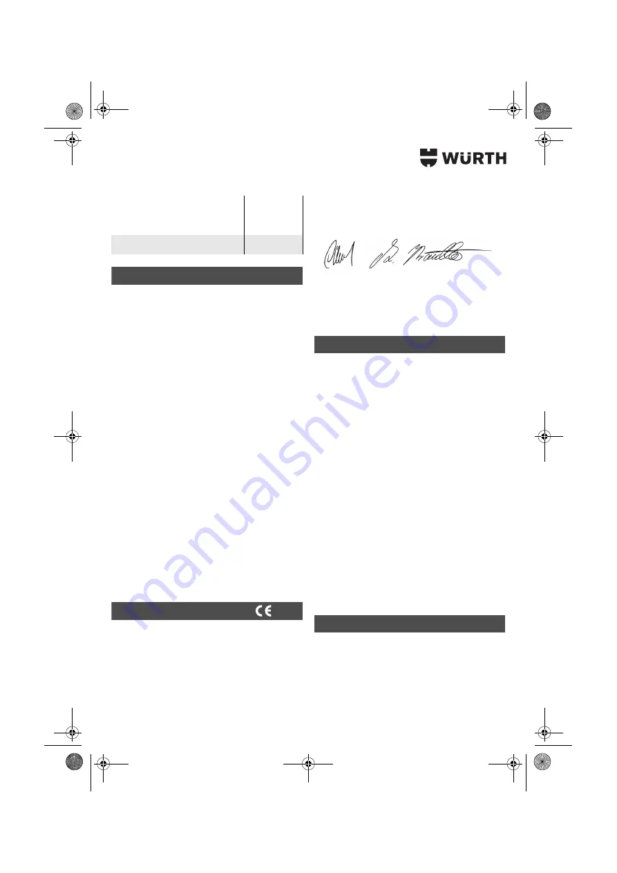 Würth 0700 622 X Скачать руководство пользователя страница 160