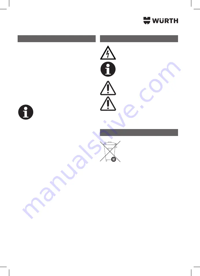 Würth 0702 048 100 Translation Of The Original Operating Instructions Download Page 6