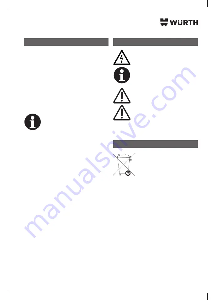 Würth 0702 048 100 Translation Of The Original Operating Instructions Download Page 9