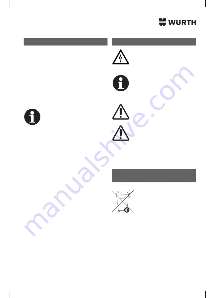 Würth 0702 048 100 Translation Of The Original Operating Instructions Download Page 75