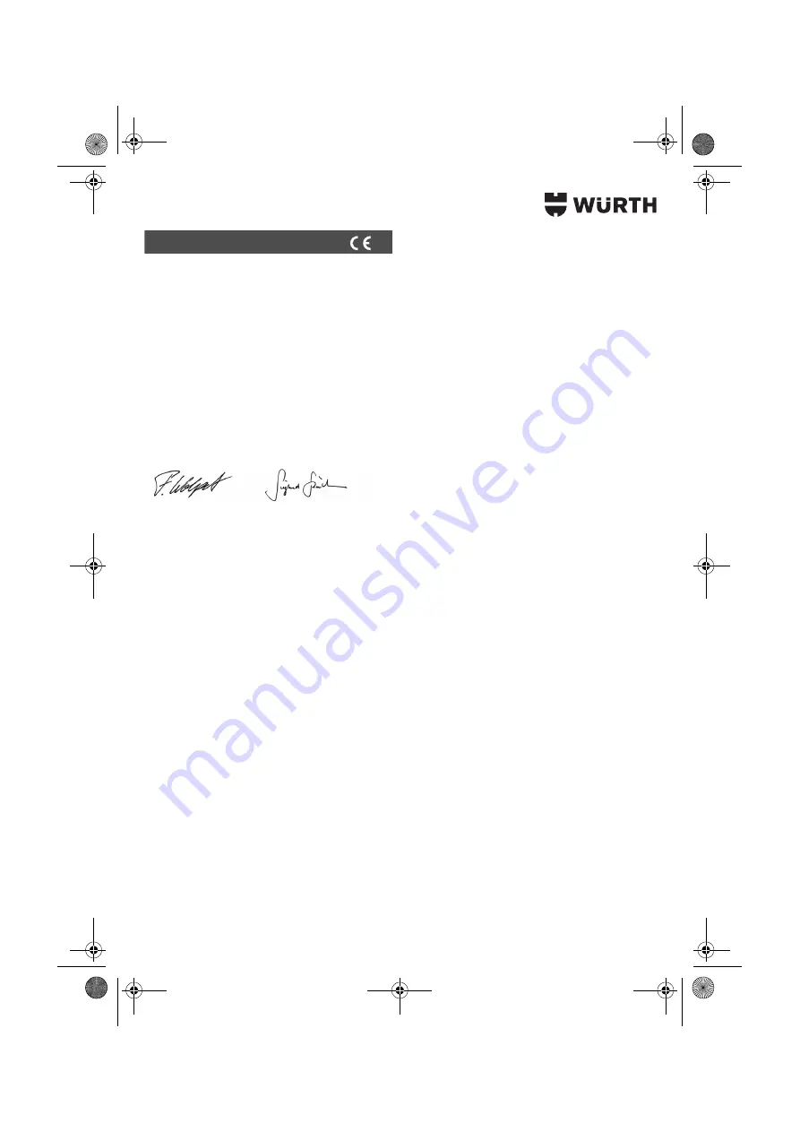 Würth 0702 124 0 Translation Of The Original Operating Instructions Download Page 7