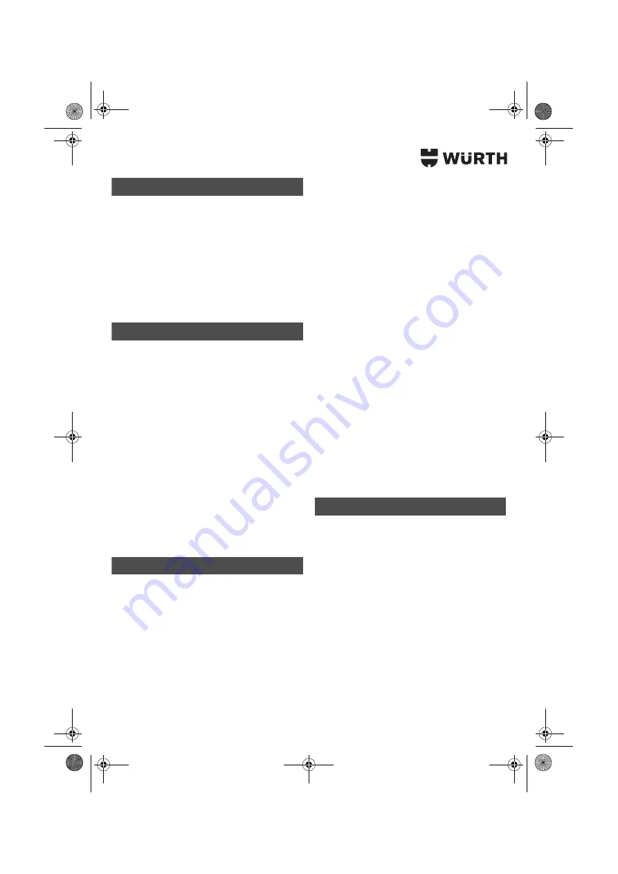 Würth 0702 124 0 Скачать руководство пользователя страница 21