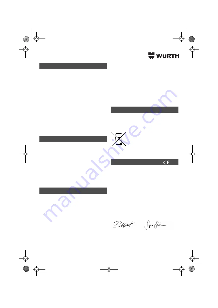 Würth 0702 124 0 Translation Of The Original Operating Instructions Download Page 37