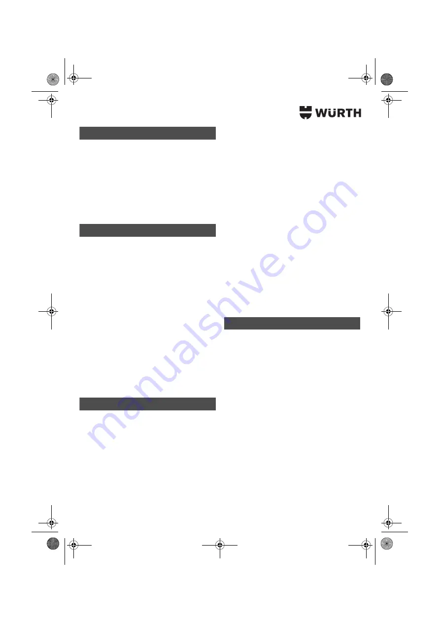 Würth 0702 124 0 Скачать руководство пользователя страница 64