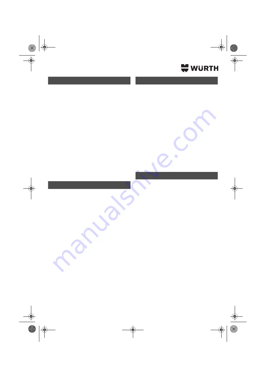 Würth 0702 124 0 Translation Of The Original Operating Instructions Download Page 92