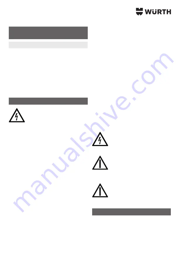 Würth 0715 53 07 Translation Of The Original Operating Instructions Download Page 16