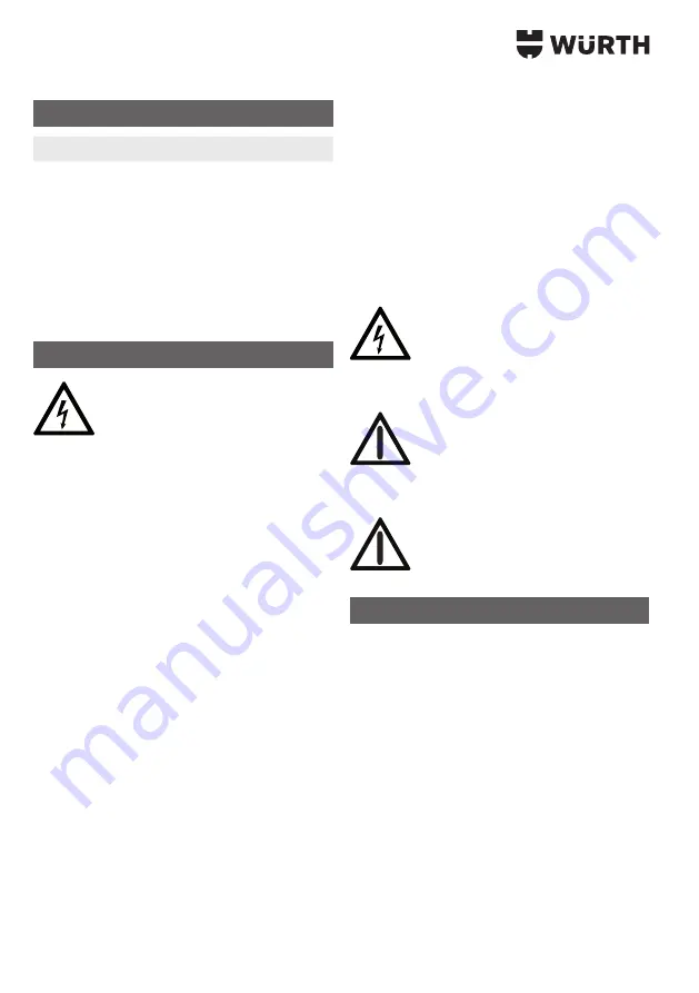 Würth 0715 53 07 Translation Of The Original Operating Instructions Download Page 40