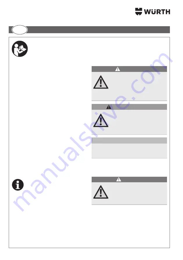 Würth 0715 53 415 Translation Of The Original Operating Instructions Download Page 52