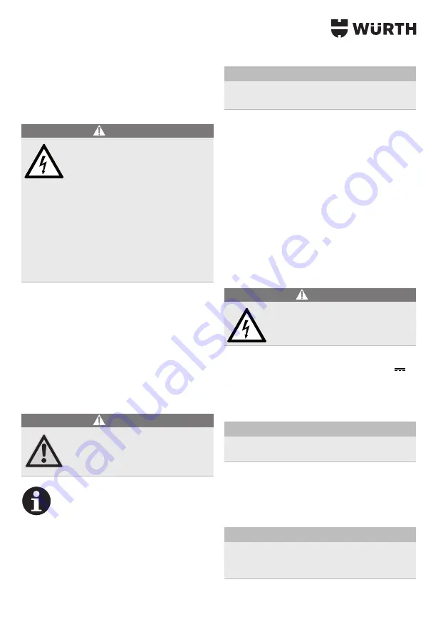 Würth 0715 53 415 Translation Of The Original Operating Instructions Download Page 72