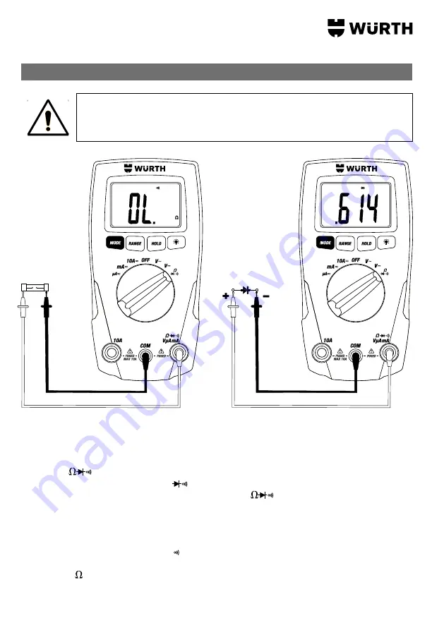 Würth 0715 53 429 Operating Instructions Manual Download Page 48