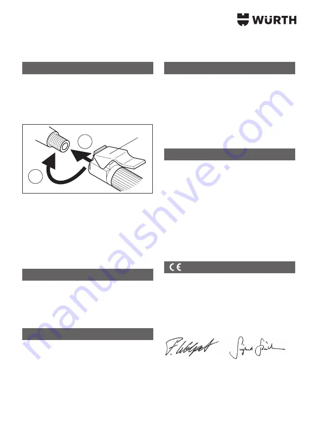 Würth 0715 54 05 Operating Instructions Manual Download Page 7