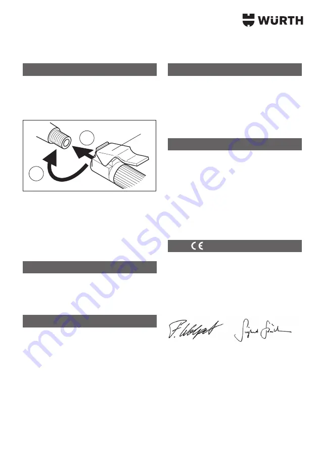 Würth 0715 54 05 Operating Instructions Manual Download Page 19