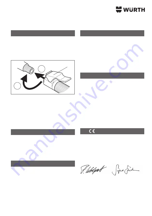 Würth 0715 54 05 Operating Instructions Manual Download Page 25