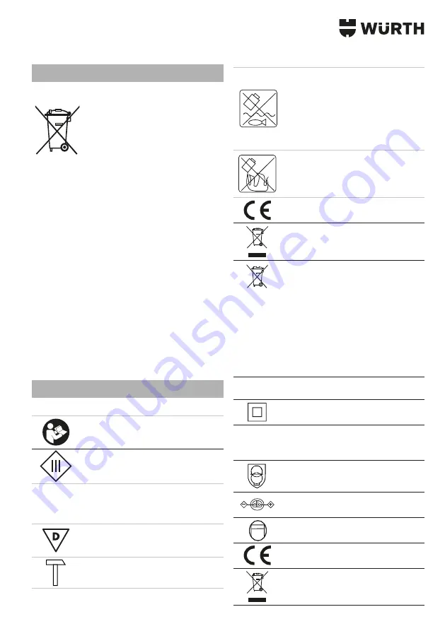 Würth 0827 981 501 Translation Of The Original Operating Instructions Download Page 107