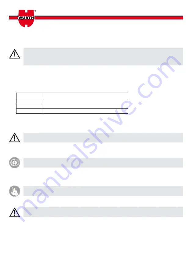 Würth 0891 385 005 Instructions For Use Manual Download Page 32