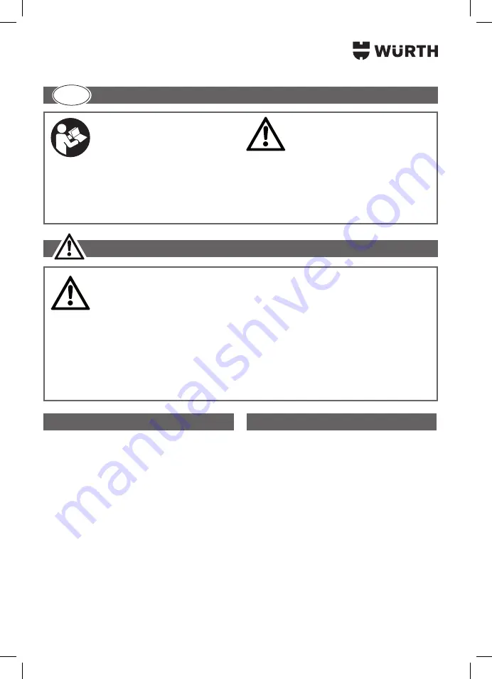 Würth 0891 385 020 Translation Of The Original Operating Instructions Download Page 44