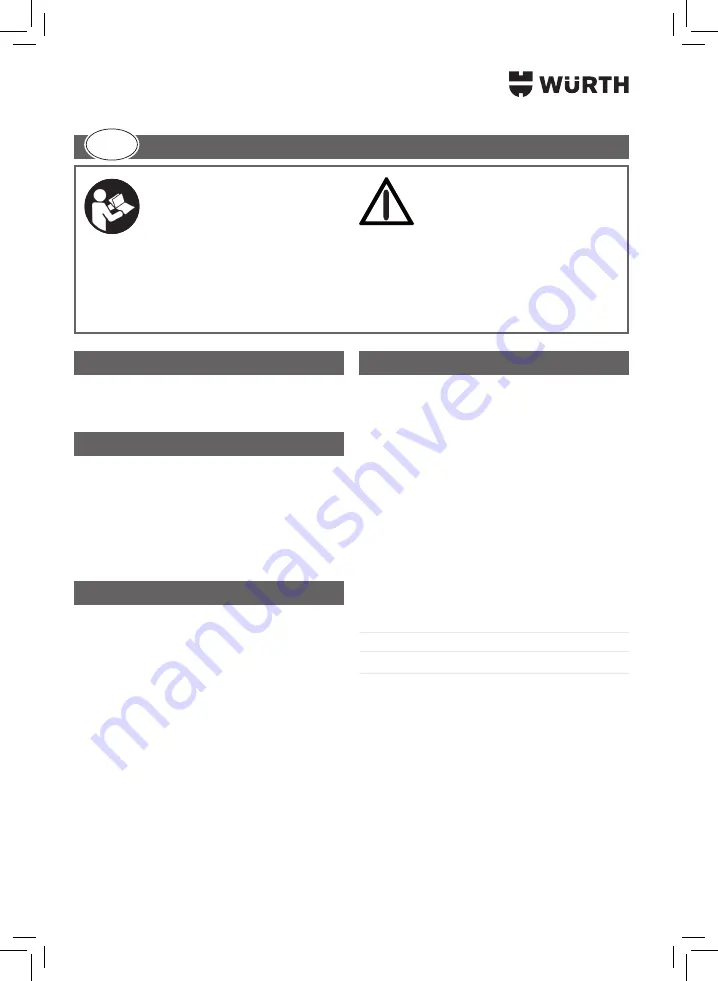 Würth 0964 764 009 Translation Of The Original Operating Instructions Download Page 4