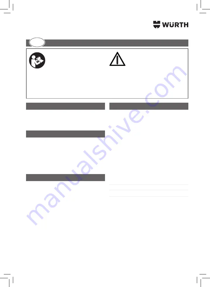 Würth 0964 764 009 Translation Of The Original Operating Instructions Download Page 5