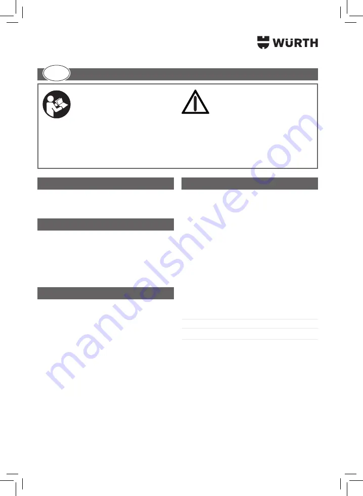 Würth 0964 764 009 Translation Of The Original Operating Instructions Download Page 12